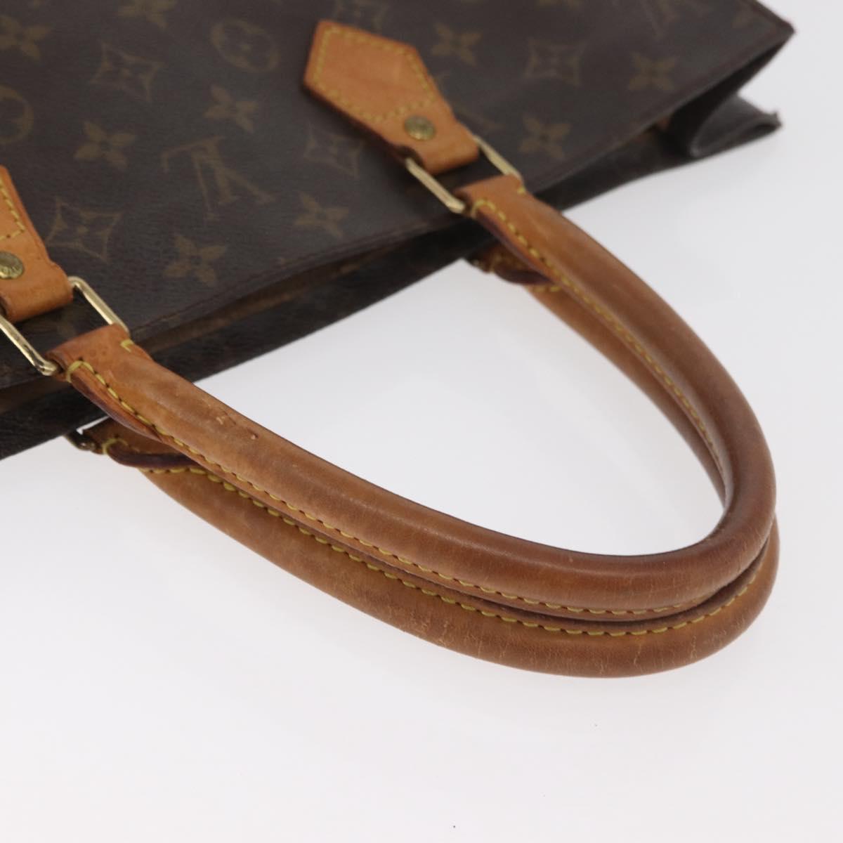 LOUIS VUITTON Monogram Sac Plat Hand Bag M51140 LV Auth BA13167