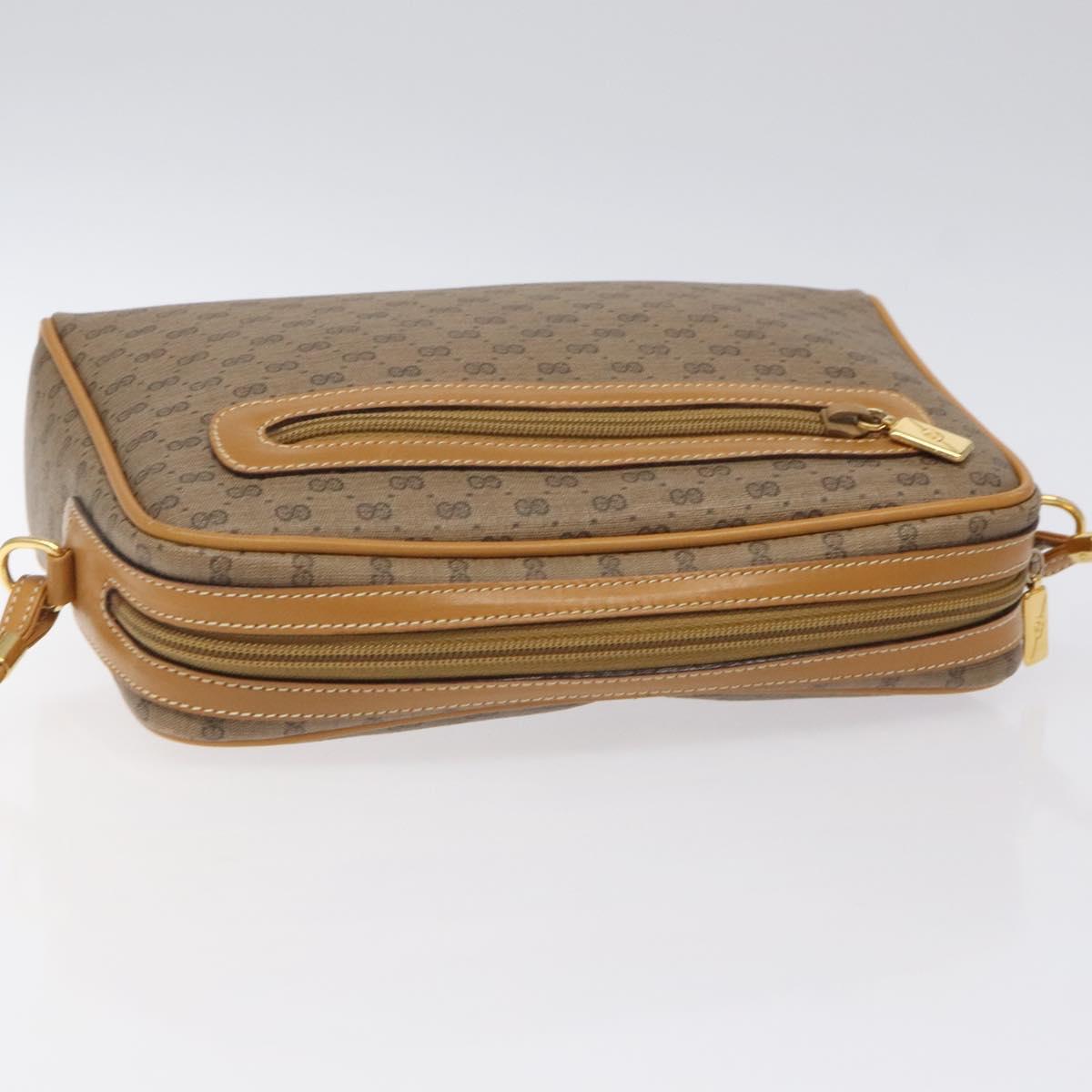 GUCCI Micro GG Supreme Shoulder Bag PVC Beige Gold 007 113 0014 Auth BA1317