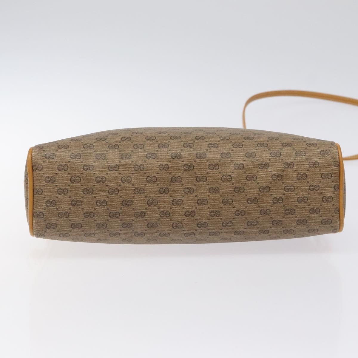 GUCCI Micro GG Supreme Shoulder Bag PVC Beige Gold 007 113 0014 Auth BA1317
