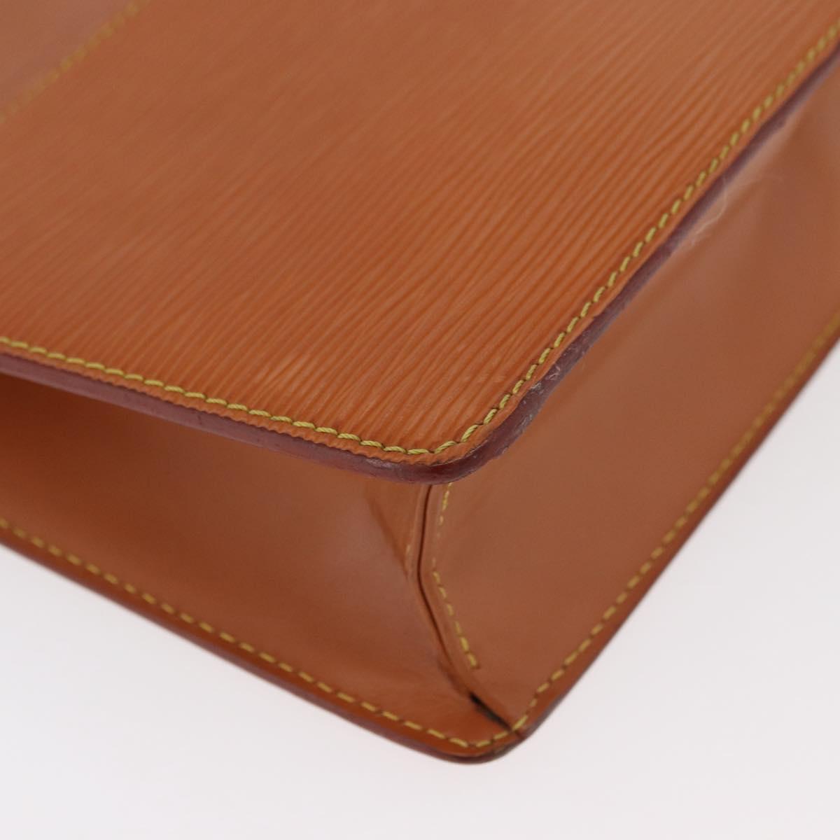 LOUIS VUITTON Epi Pochette Homme Clutch Bag Brown Zipangu M52528 Auth BA13179