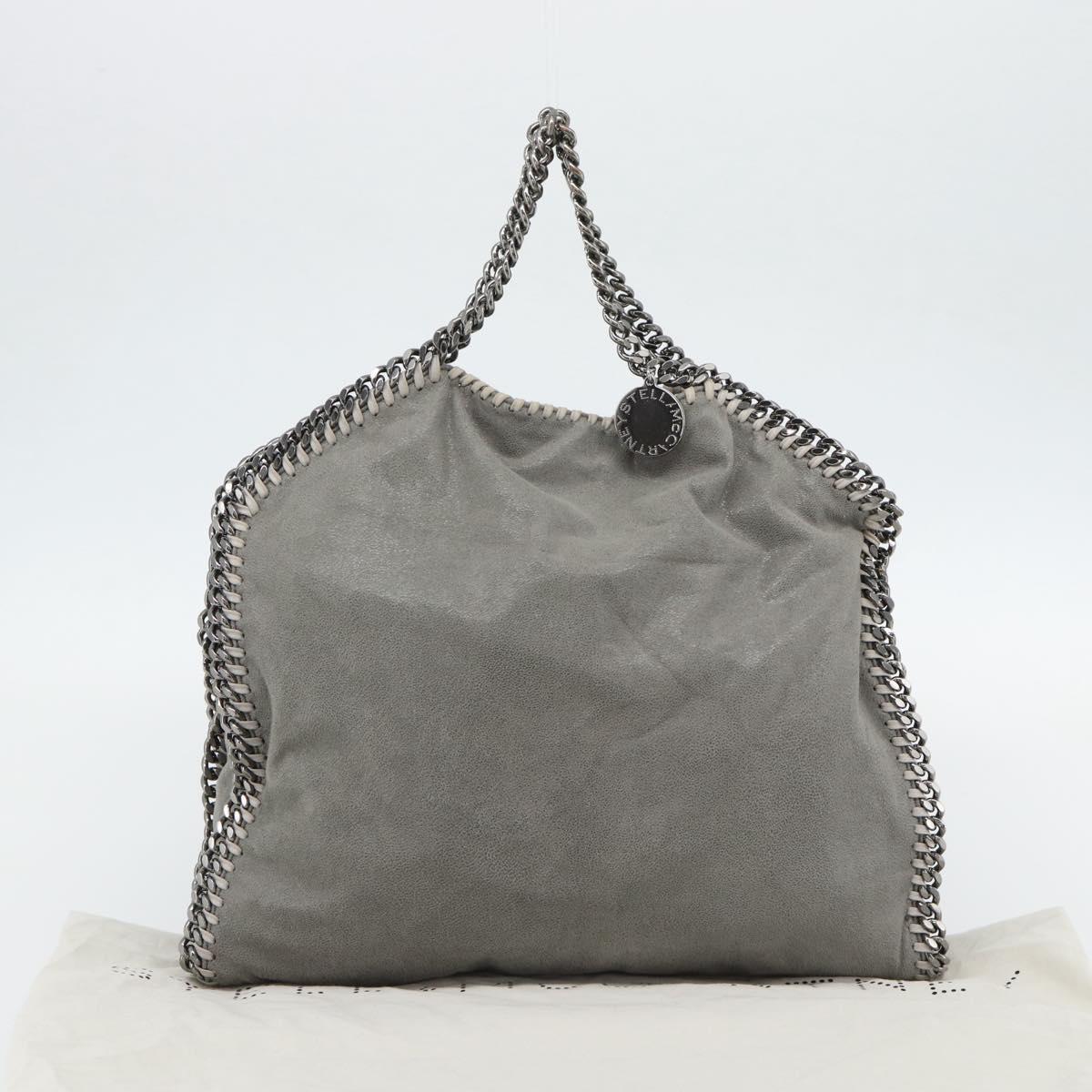 Stella MacCartney Chain Falabella Bag polyester 2way Gray 234387 Auth BA13183