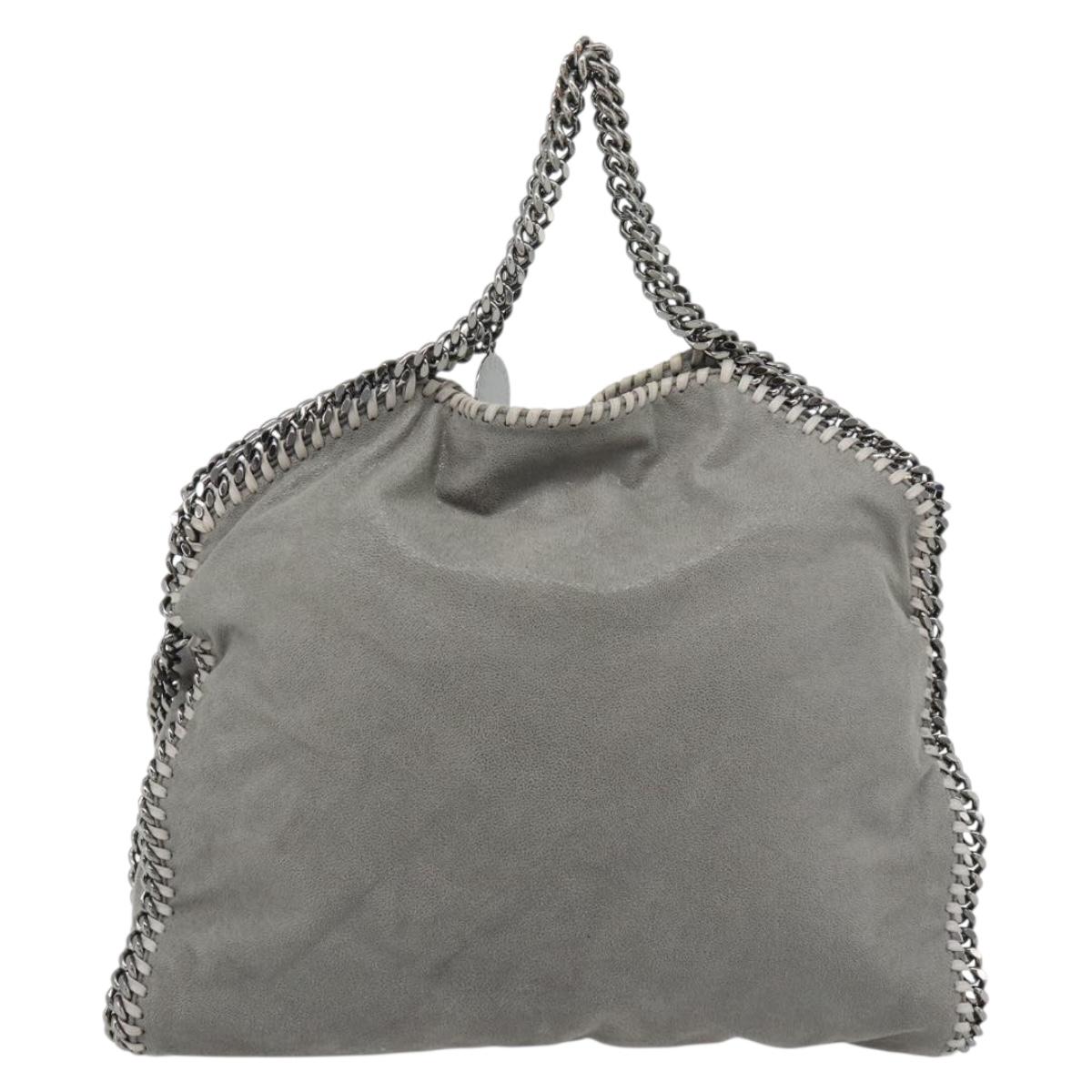 Stella MacCartney Chain Falabella Bag polyester 2way Gray 234387 Auth BA13183