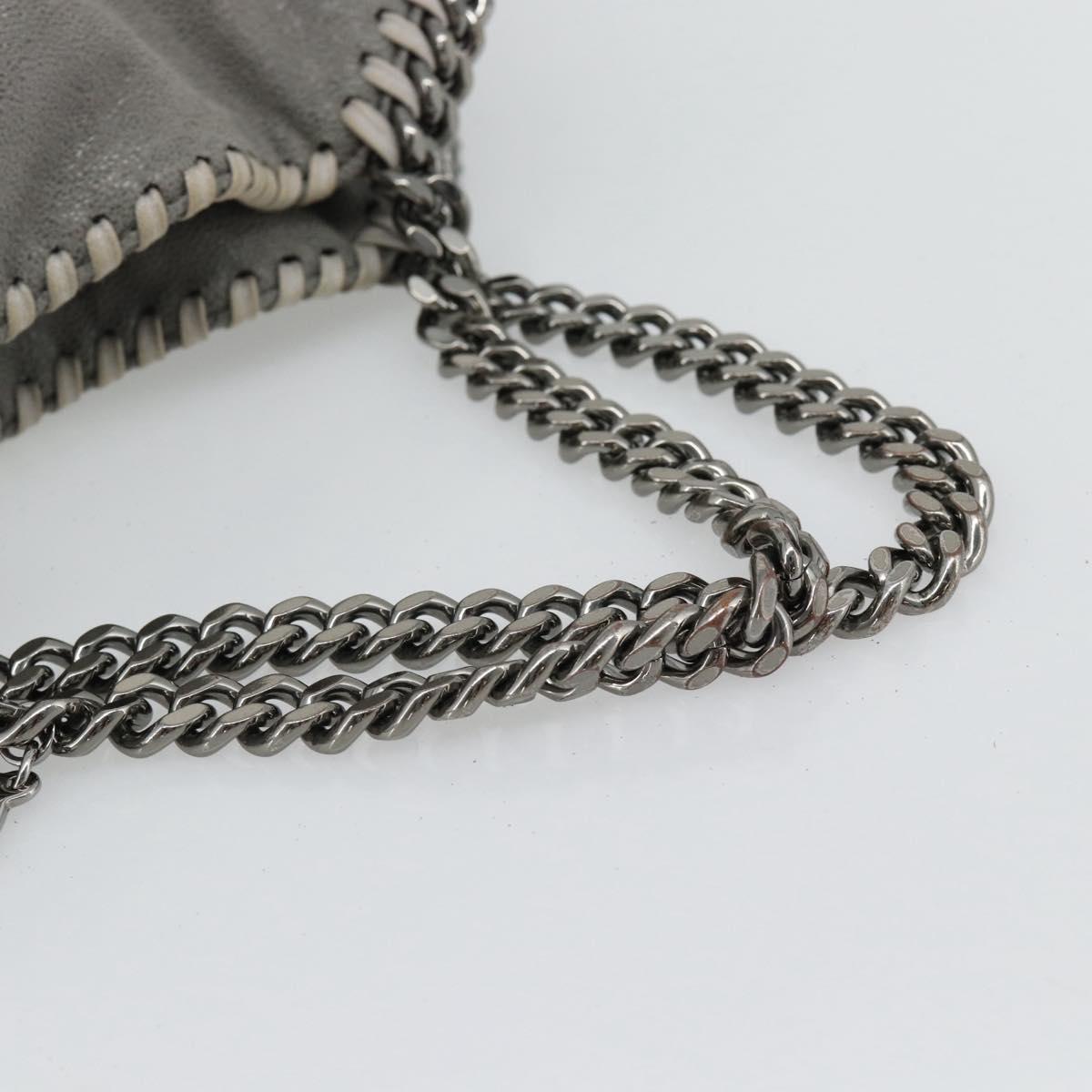 Stella MacCartney Chain Falabella Bag polyester 2way Gray 234387 Auth BA13183