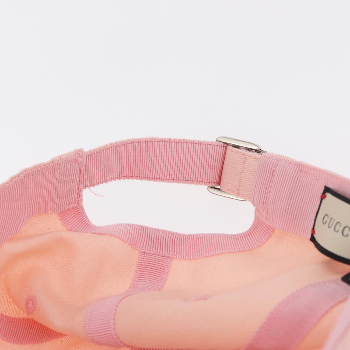 GUCCI Baseball Cap Cotton Pink Auth BA13186A