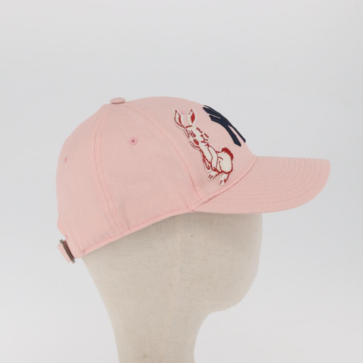 GUCCI Baseball Cap Cotton Pink Auth BA13186A