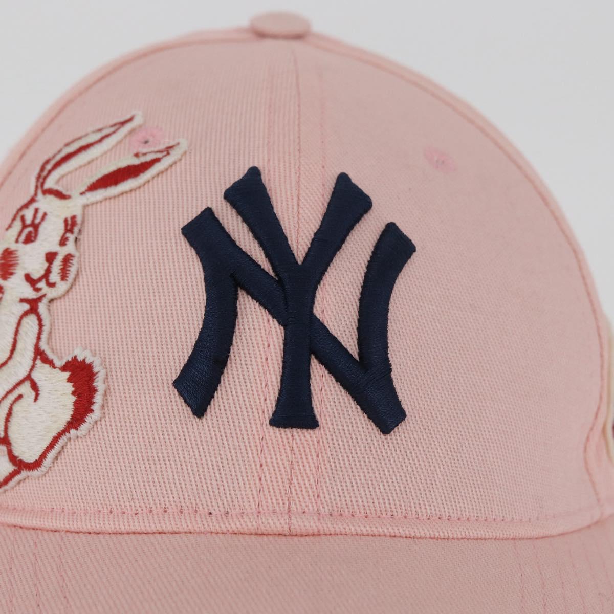 GUCCI Baseball Cap Cotton Pink Auth BA13186A
