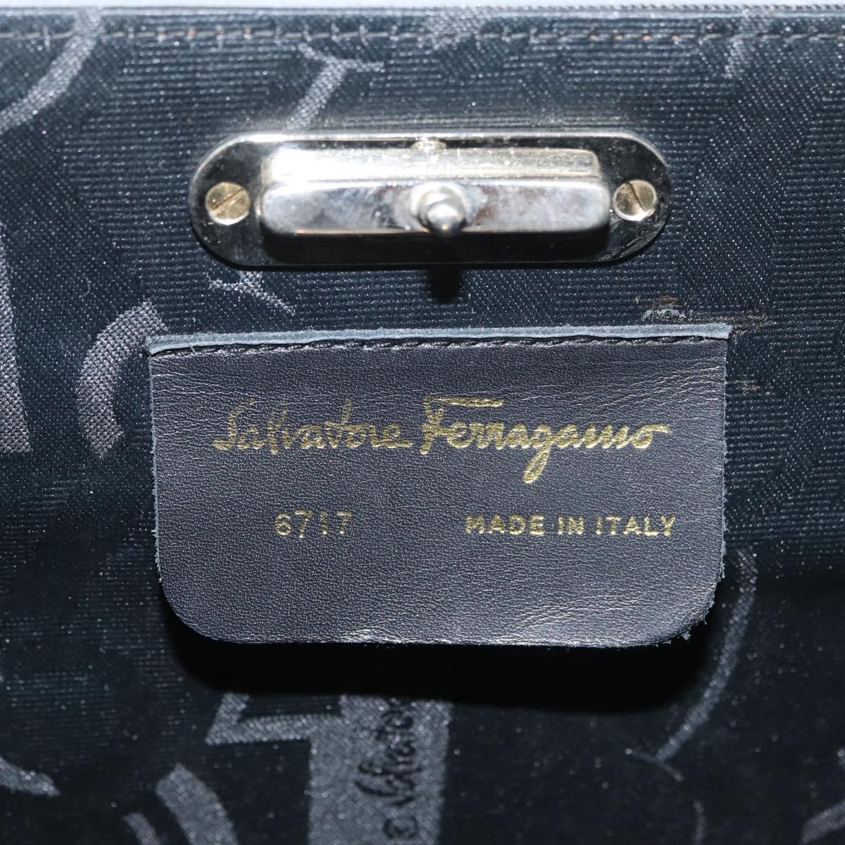 Salvatore Ferragamo Gancini Chain Bag Stainless steel Silver Auth BA13202V