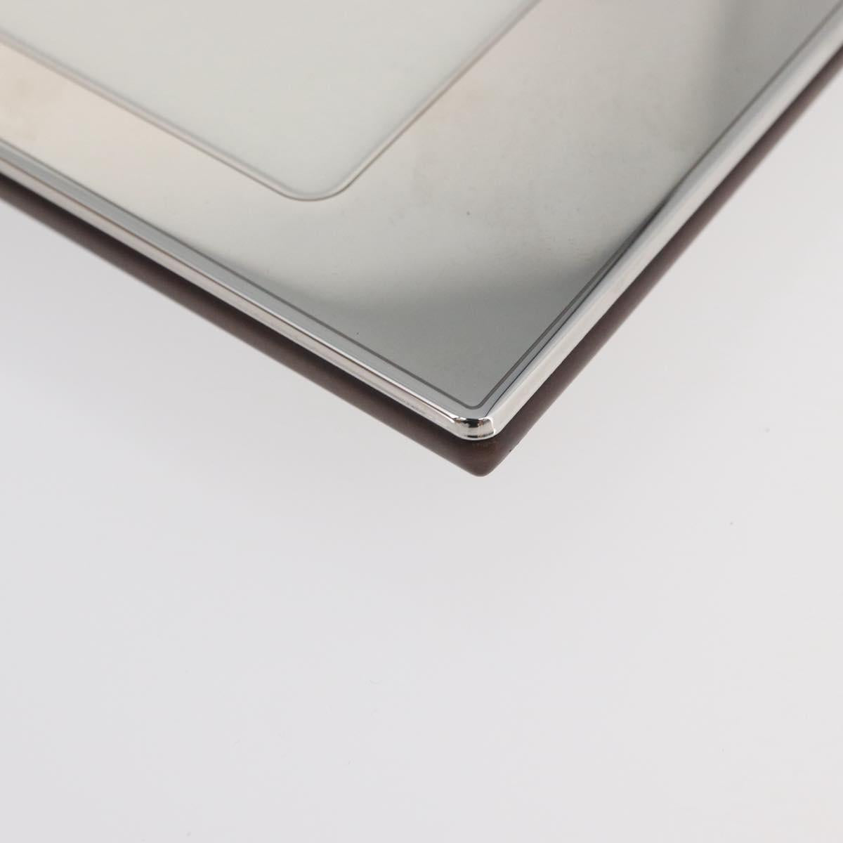 CARTIER Photo Stand Wood Silver Auth BA13210V