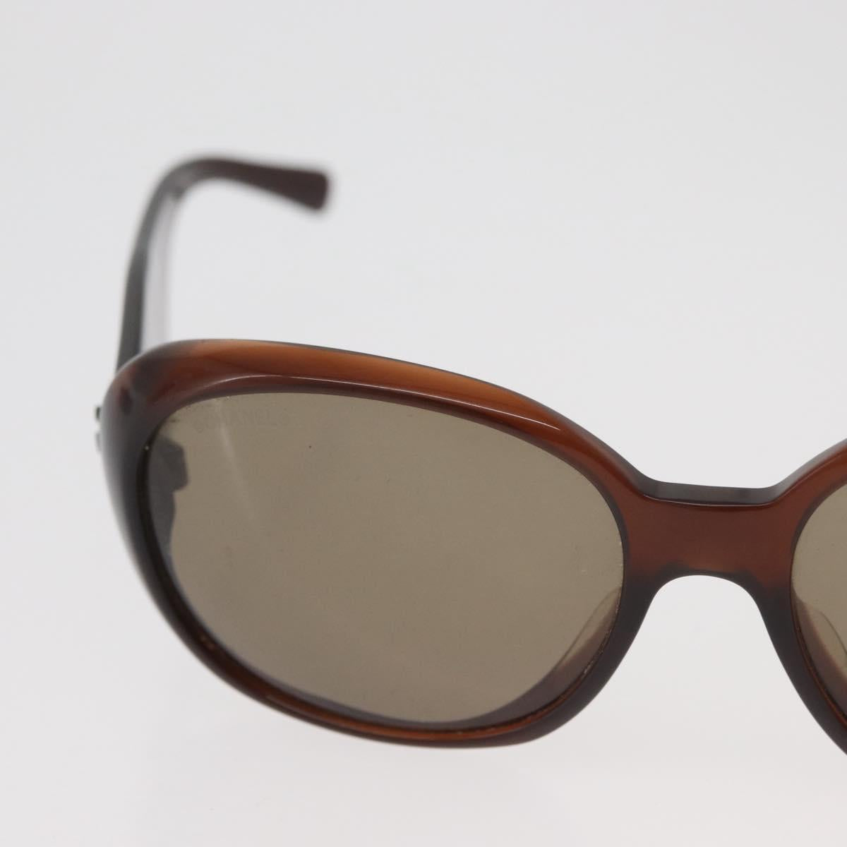 CHANEL Sunglasses plastic Brown CC Auth BA13212