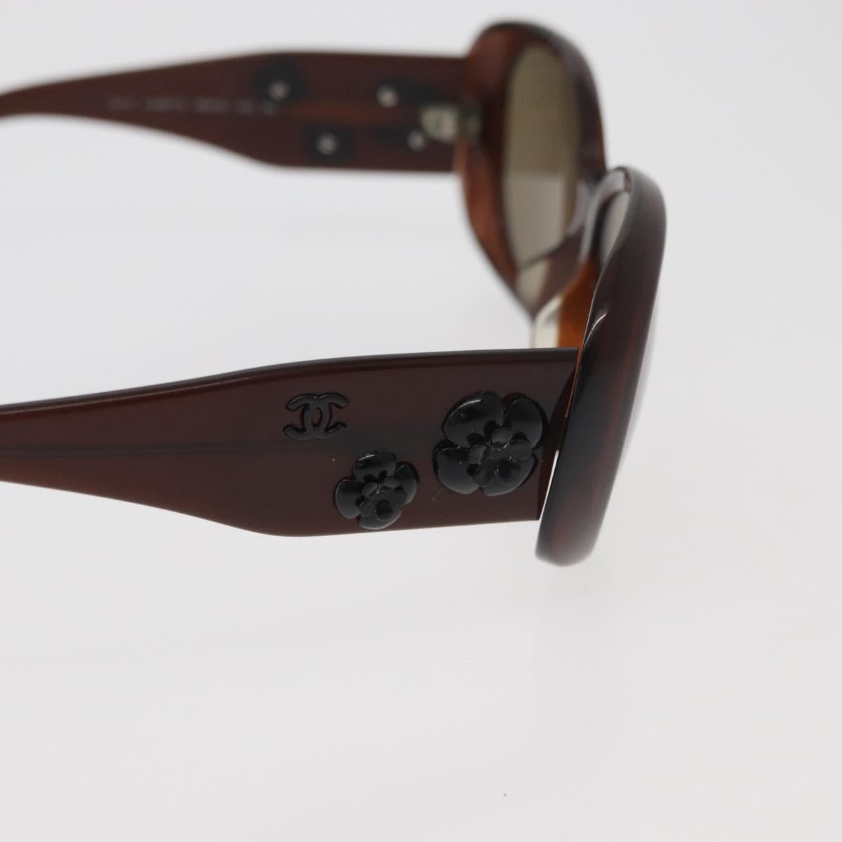 CHANEL Sunglasses plastic Brown CC Auth BA13212