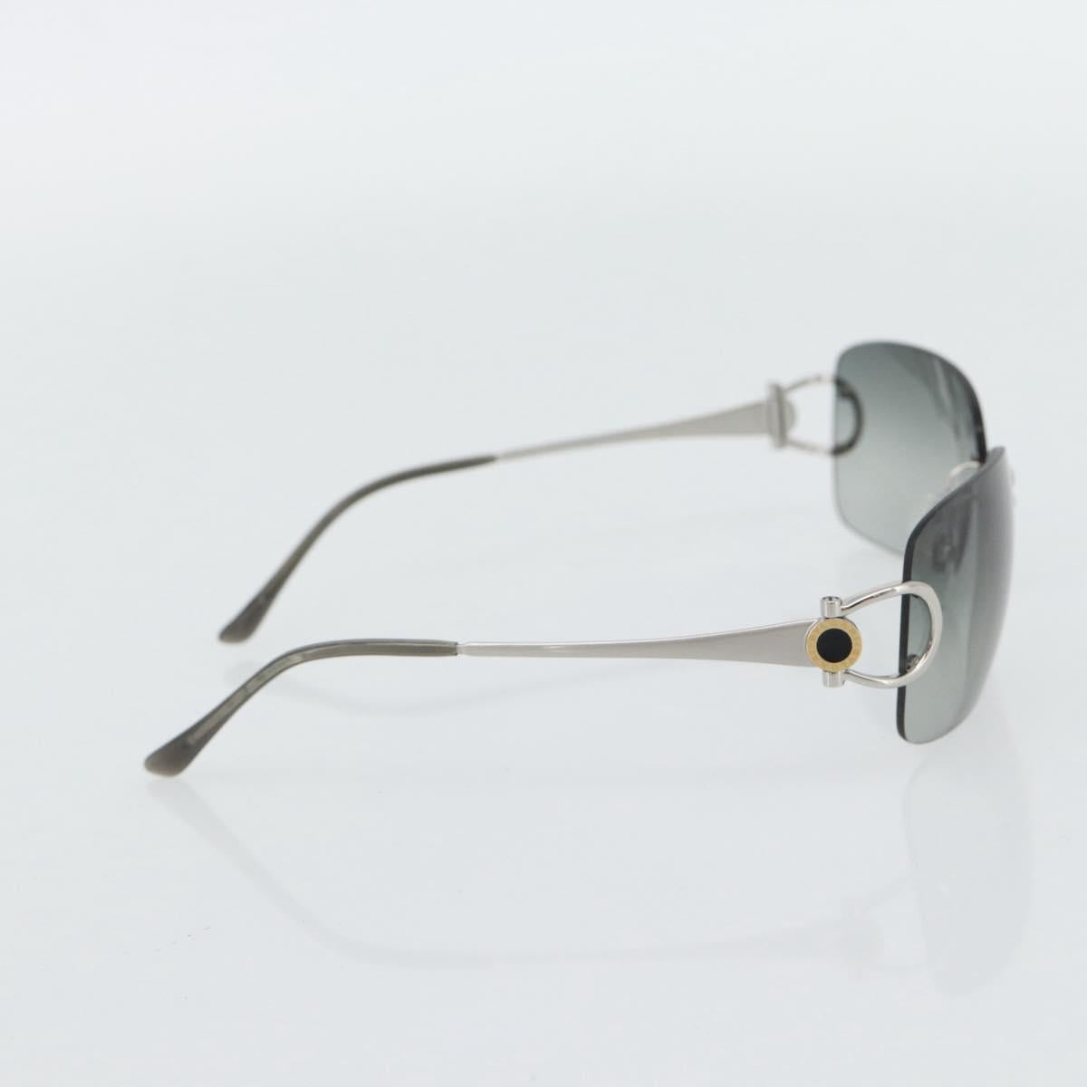 BVLGARI Sunglasses metal Silver Auth BA13217