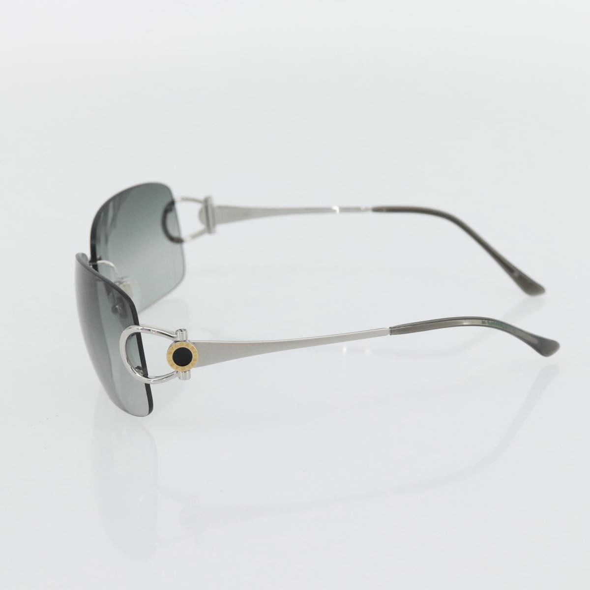 BVLGARI Sunglasses metal Silver Auth BA13217
