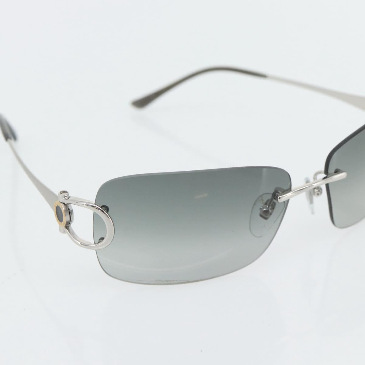 BVLGARI Sunglasses metal Silver Auth BA13217