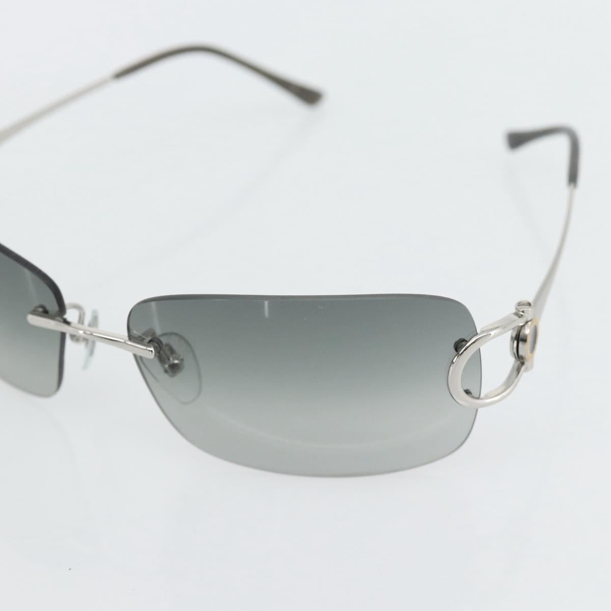 BVLGARI Sunglasses metal Silver Auth BA13217