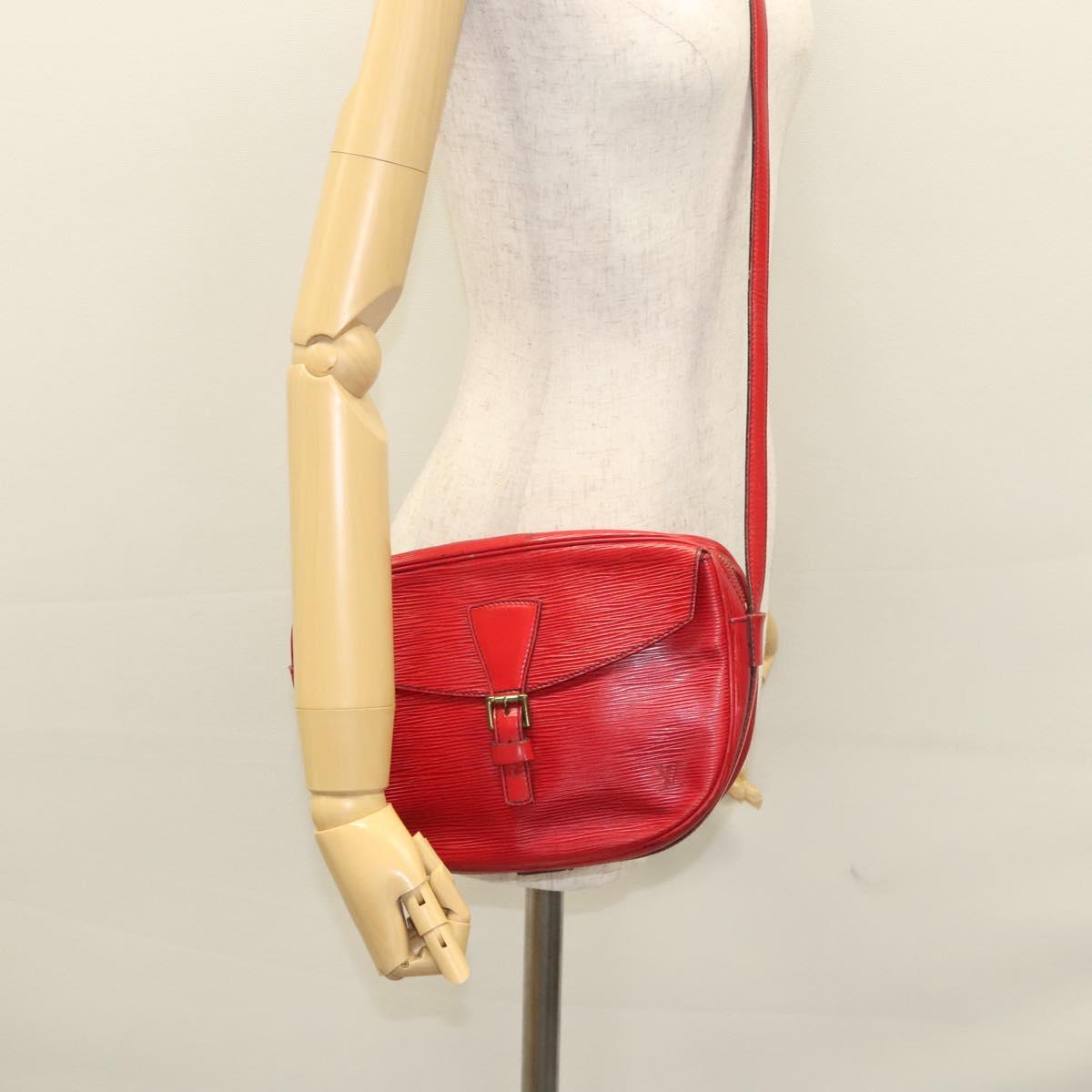 LOUIS VUITTON Epi Jeune Fille MM Shoulder Bag Red M52157 LV Auth BA1322