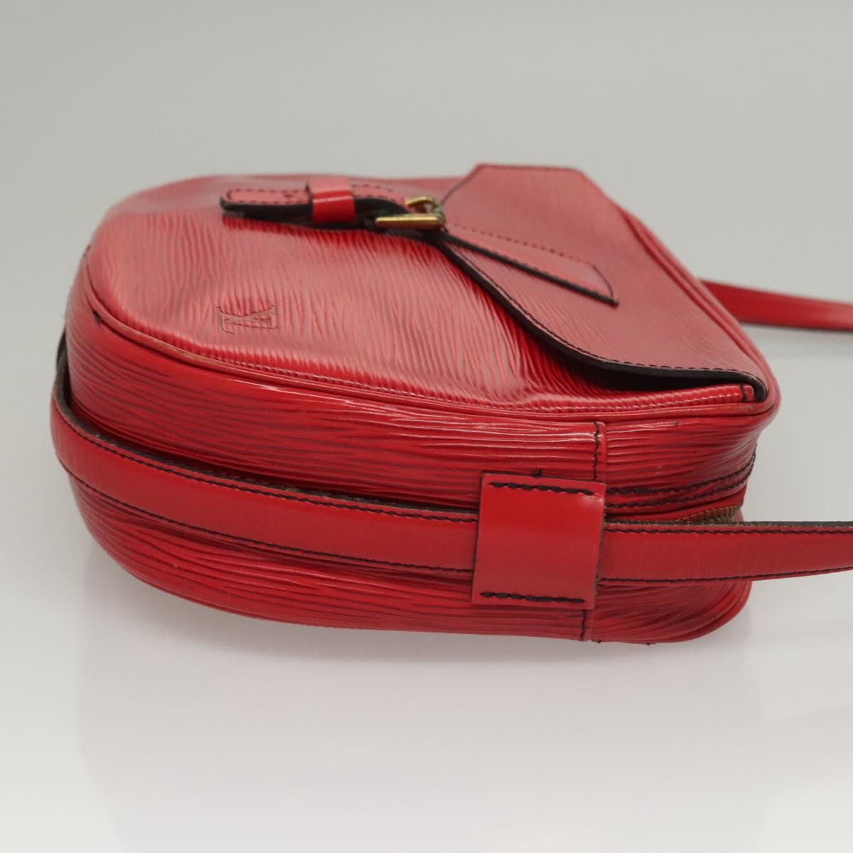 LOUIS VUITTON Epi Jeune Fille MM Shoulder Bag Red M52157 LV Auth BA1322