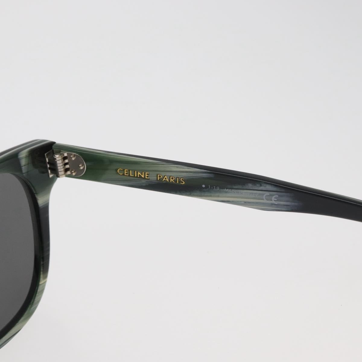 CELINE Sunglasses plastic Green Auth BA13226A