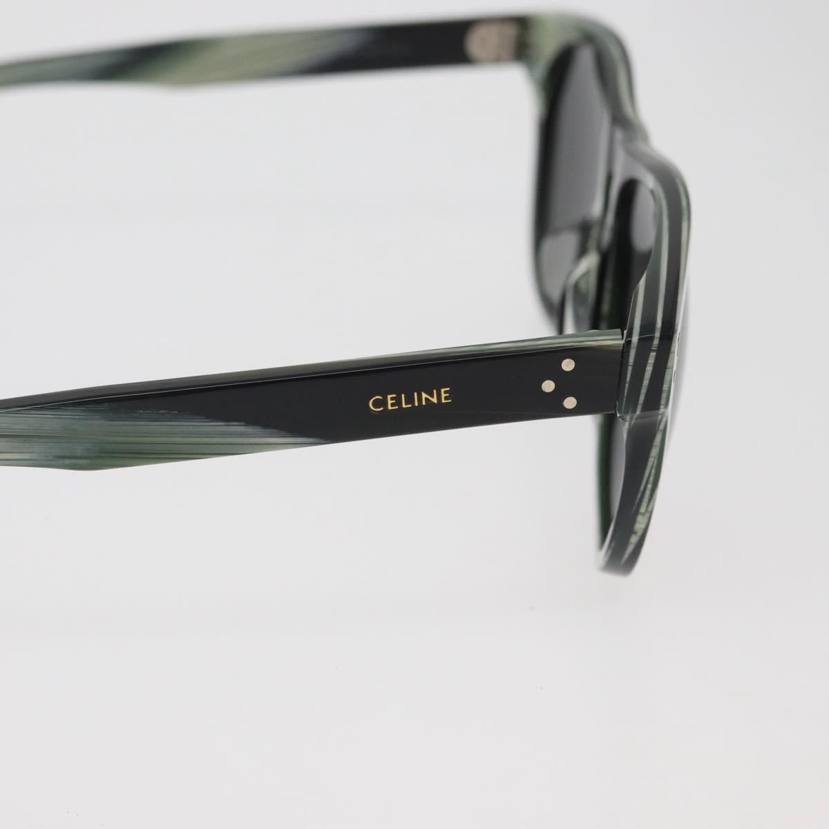CELINE Sunglasses plastic Green Auth BA13226A