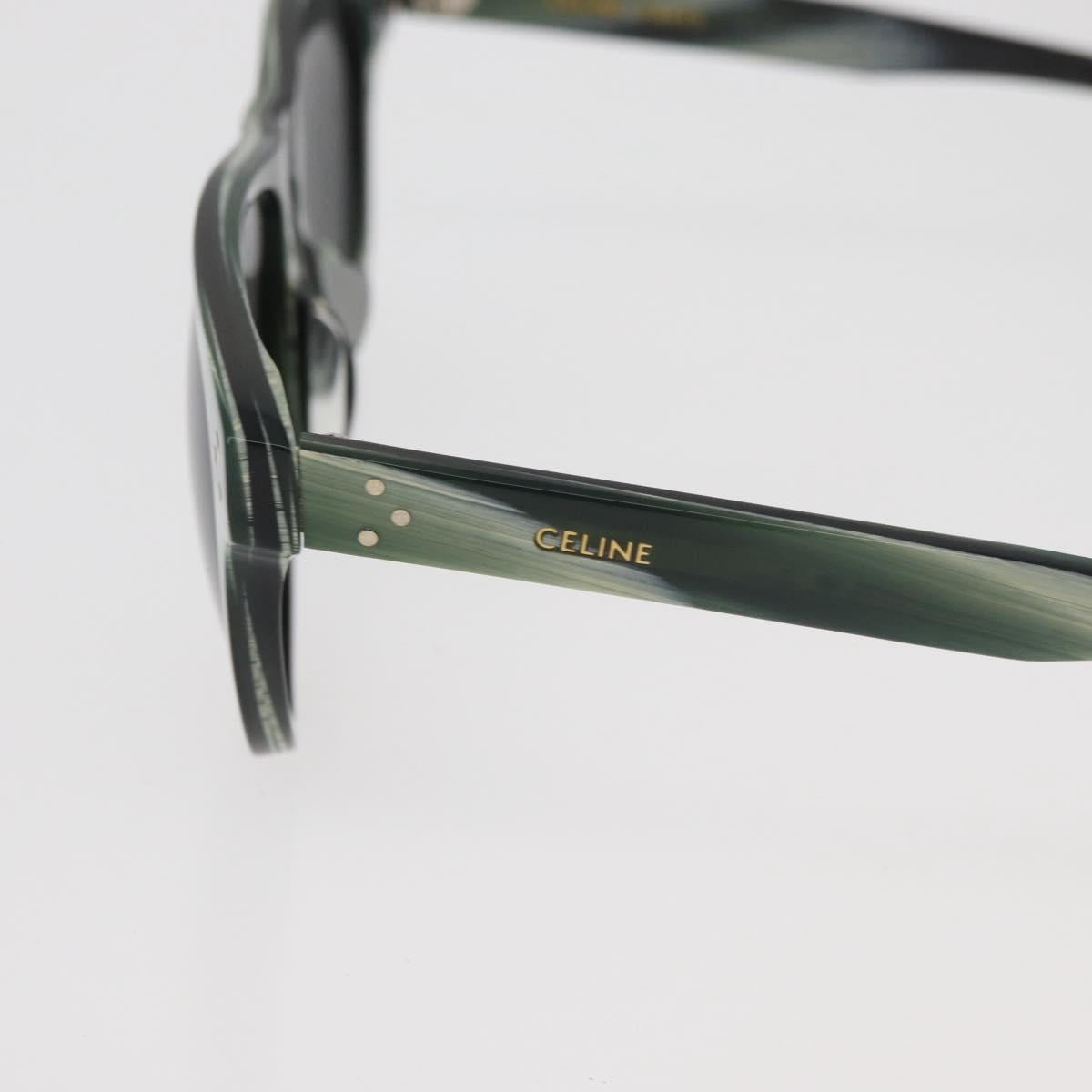 CELINE Sunglasses plastic Green Auth BA13226A