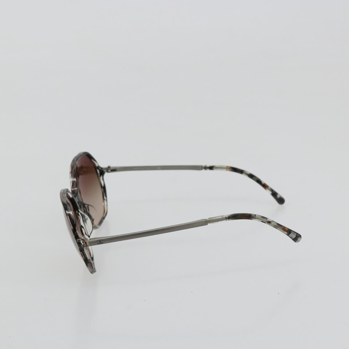 CHANEL Sunglasses plastic Gray CC Auth BA13229