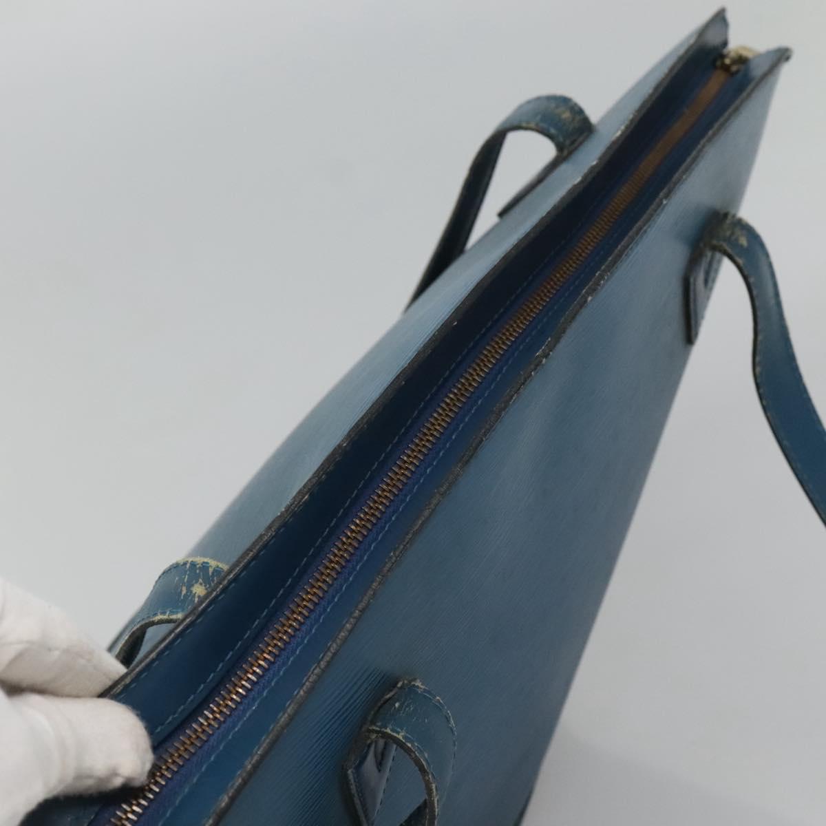 LOUIS VUITTON Epi Saint Jacques Shopping Shoulder Bag Blue M52275 LV Auth BA1323