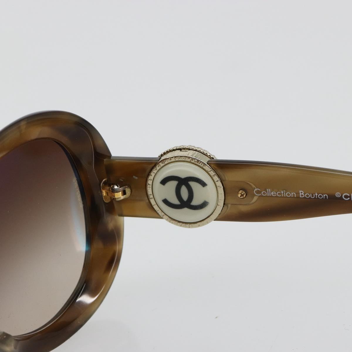 CHANEL Sunglasses plastic Brown CC Auth BA13230