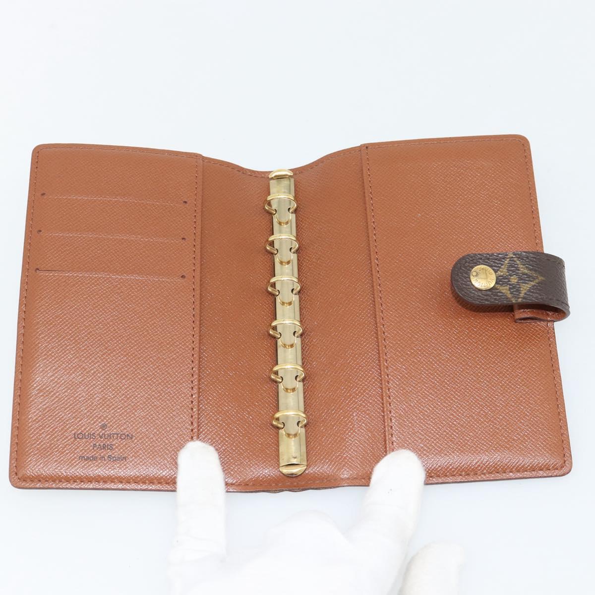 LOUIS VUITTON Monogram Agenda PM Day Planner Cover R20005 LV Auth BA13235