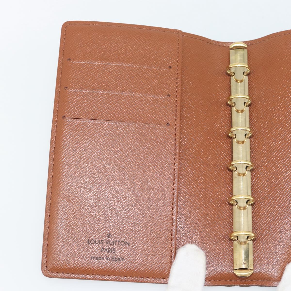 LOUIS VUITTON Monogram Agenda PM Day Planner Cover R20005 LV Auth BA13235
