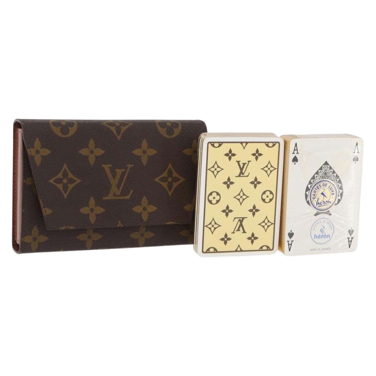 LOUIS VUITTON Monogram Playing Cards Case M58648 LV Auth BA13238A