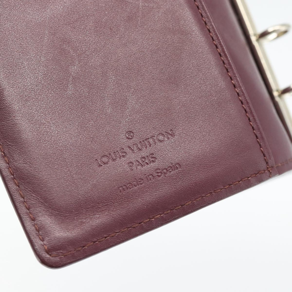 LOUIS VUITTON Monogram Mat Agenda PM Day Planner Cover Viole R20935 Auth BA13240