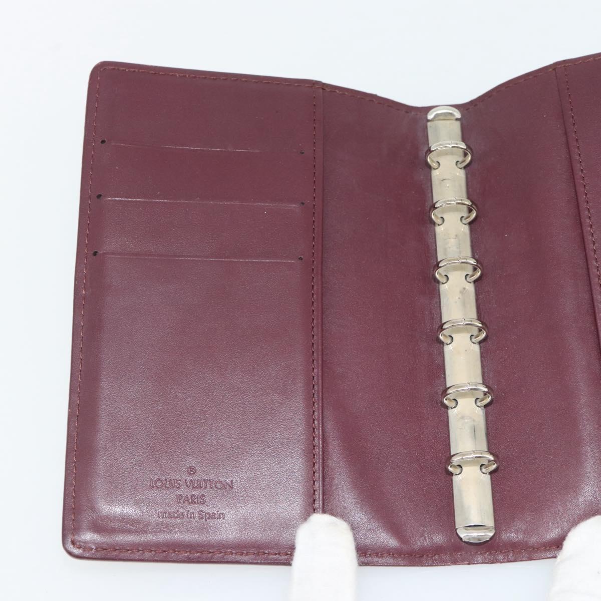 LOUIS VUITTON Monogram Mat Agenda PM Day Planner Cover Viole R20935 Auth BA13240