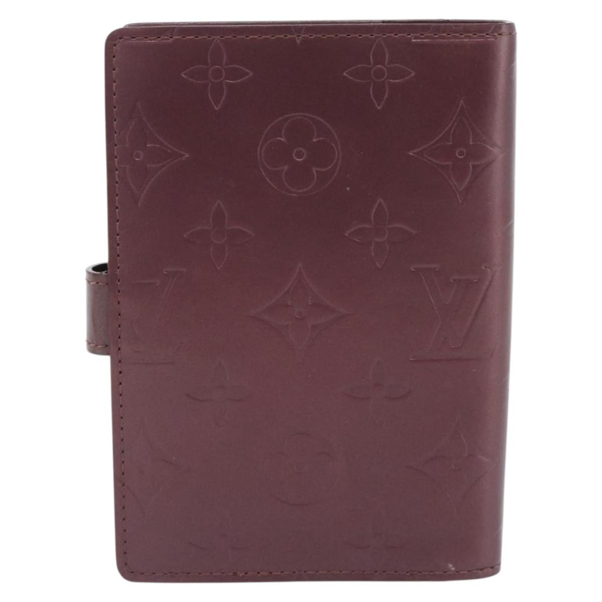 LOUIS VUITTON Monogram Mat Agenda PM Day Planner Cover Viole R20935 Auth BA13240