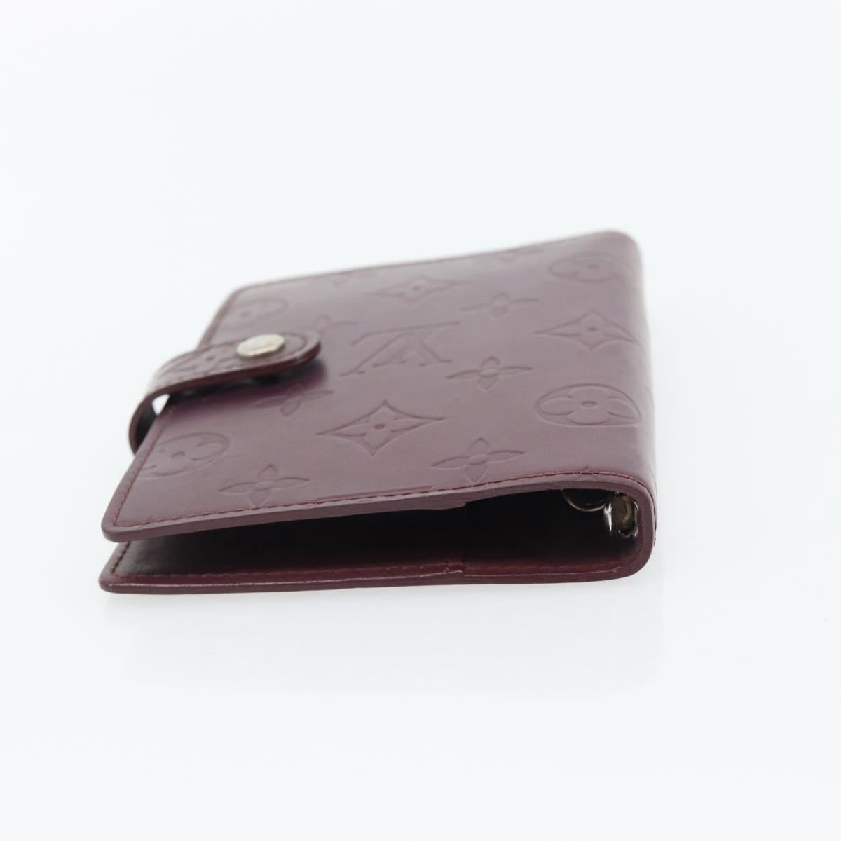 LOUIS VUITTON Monogram Mat Agenda PM Day Planner Cover Viole R20935 Auth BA13240