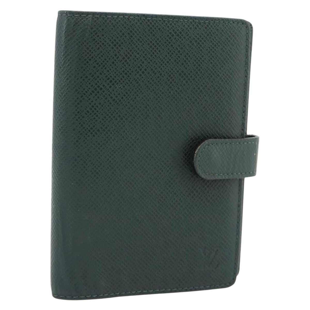 LOUIS VUITTON Taiga Agenda PM Day Planner Cover Epicea R20424 LV Auth BA13243