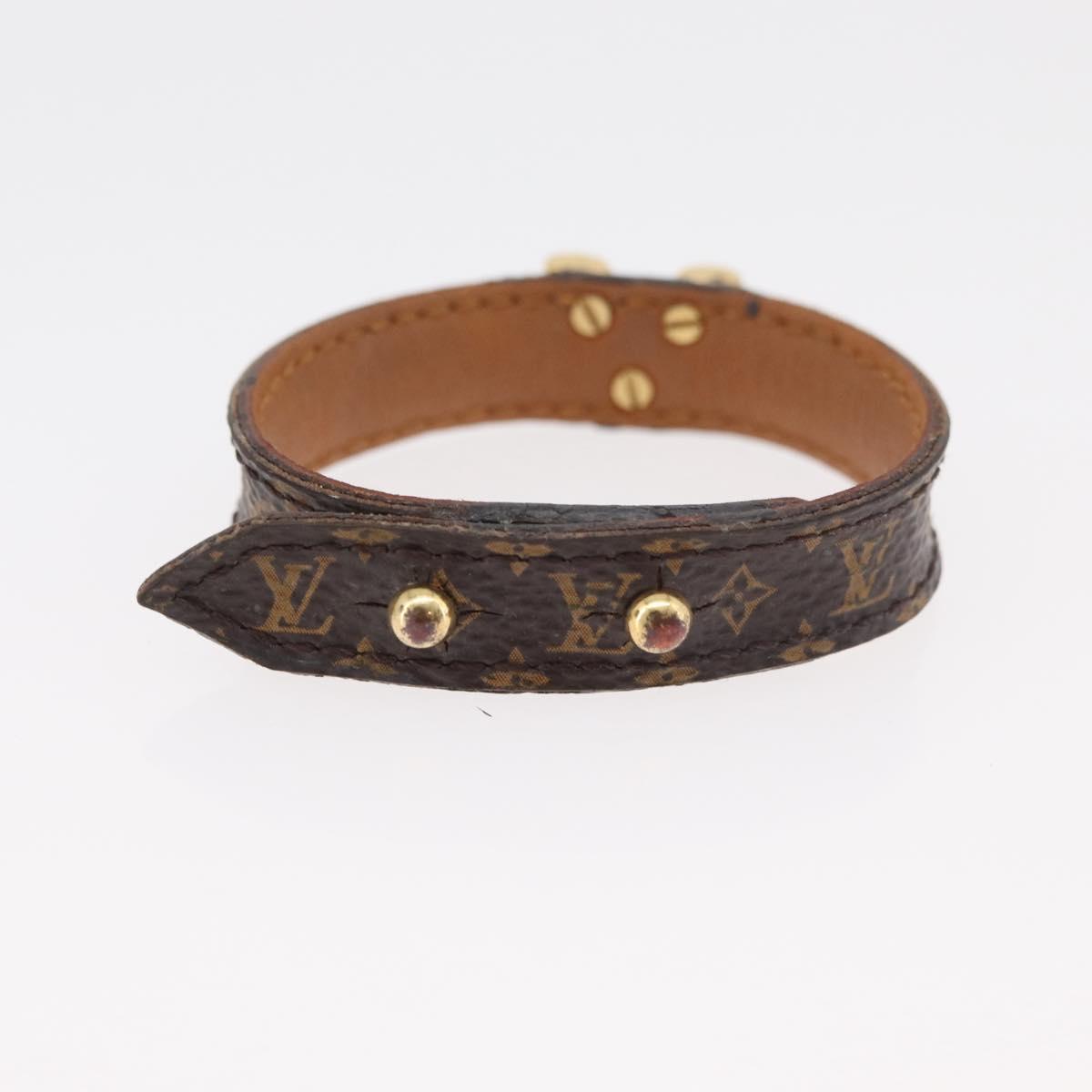 LOUIS VUITTON Monogram Charm metal 2 Set Gold LV Auth BA13247