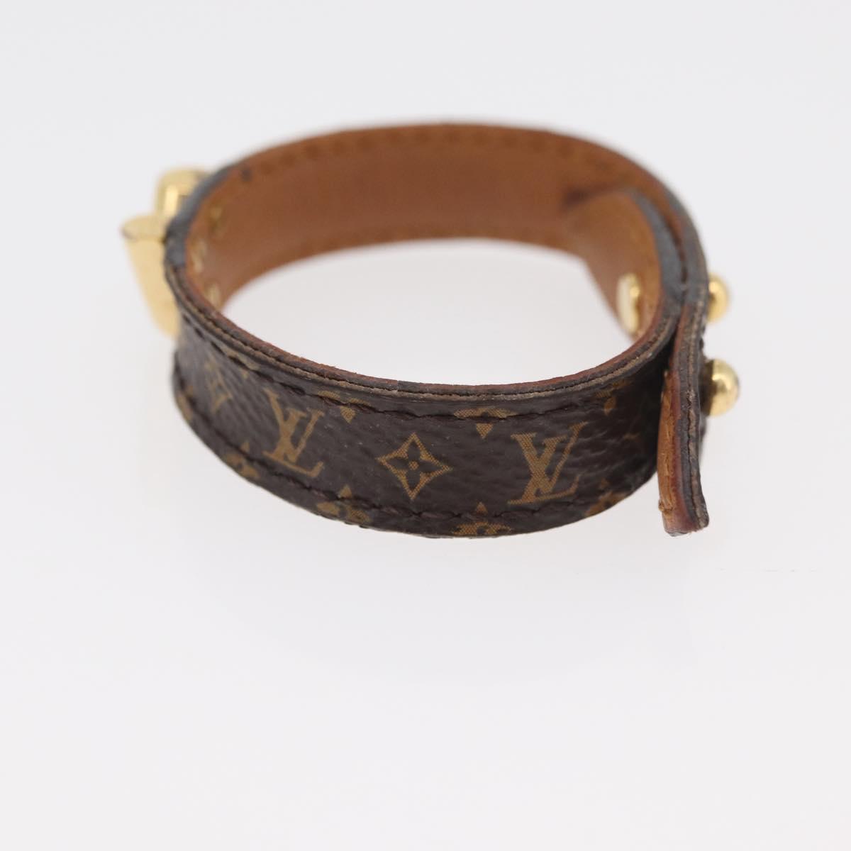 LOUIS VUITTON Monogram Charm metal 2 Set Gold LV Auth BA13247