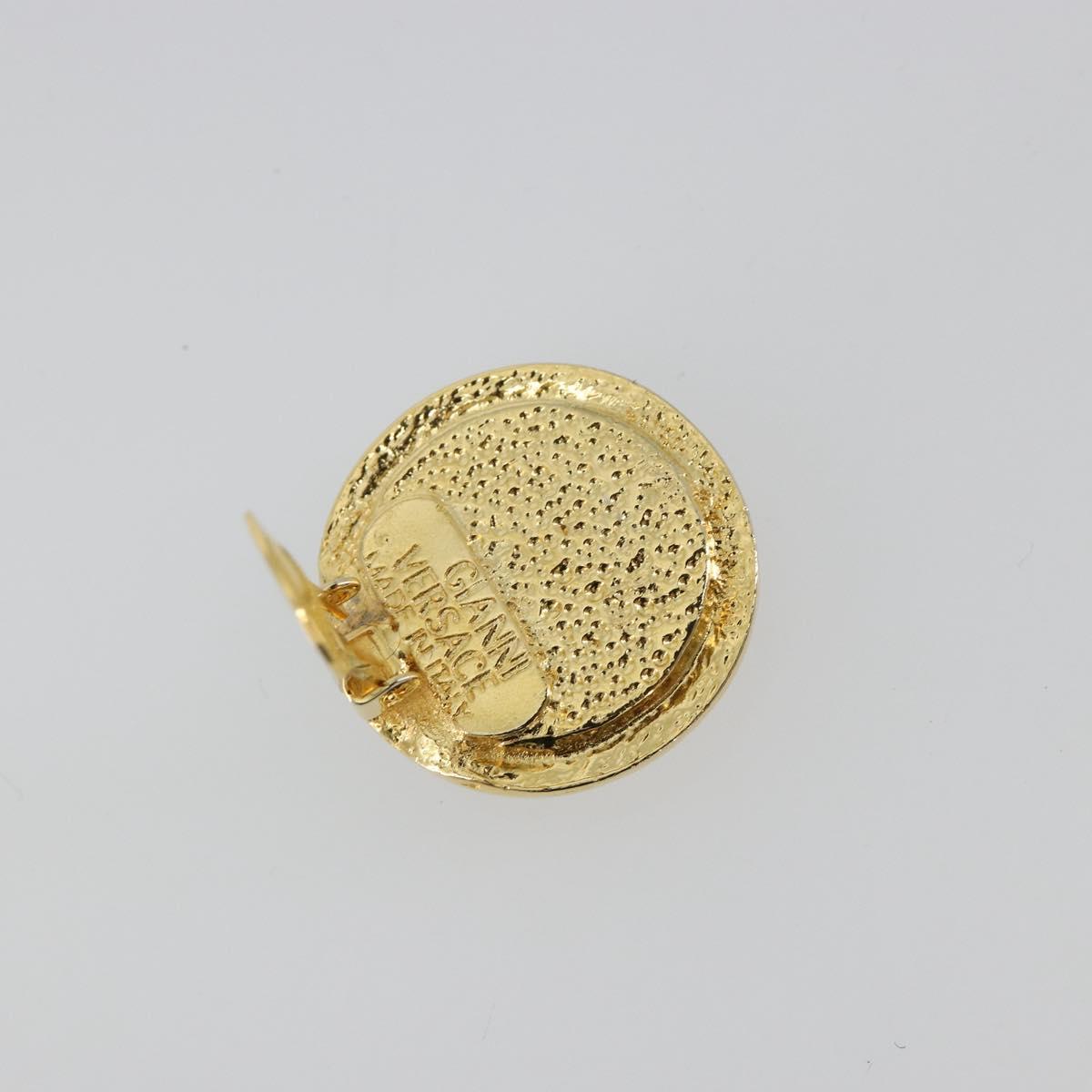 Gianni Versace Medusa Earring metal Gold Auth BA13250