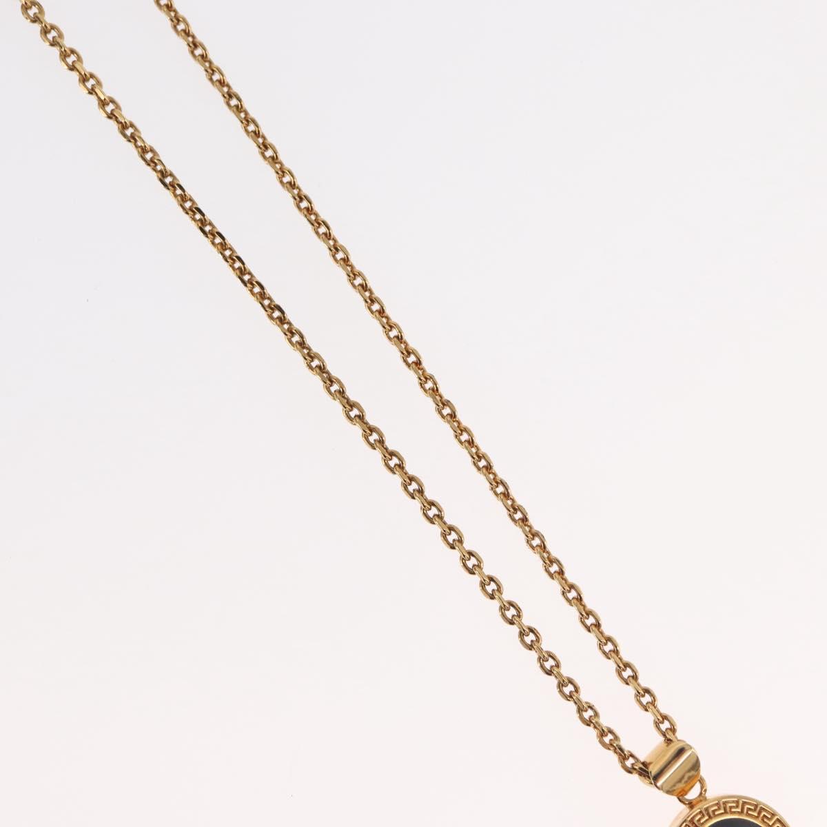Gianni Versace Medusa Necklace metal Gold Auth BA13251