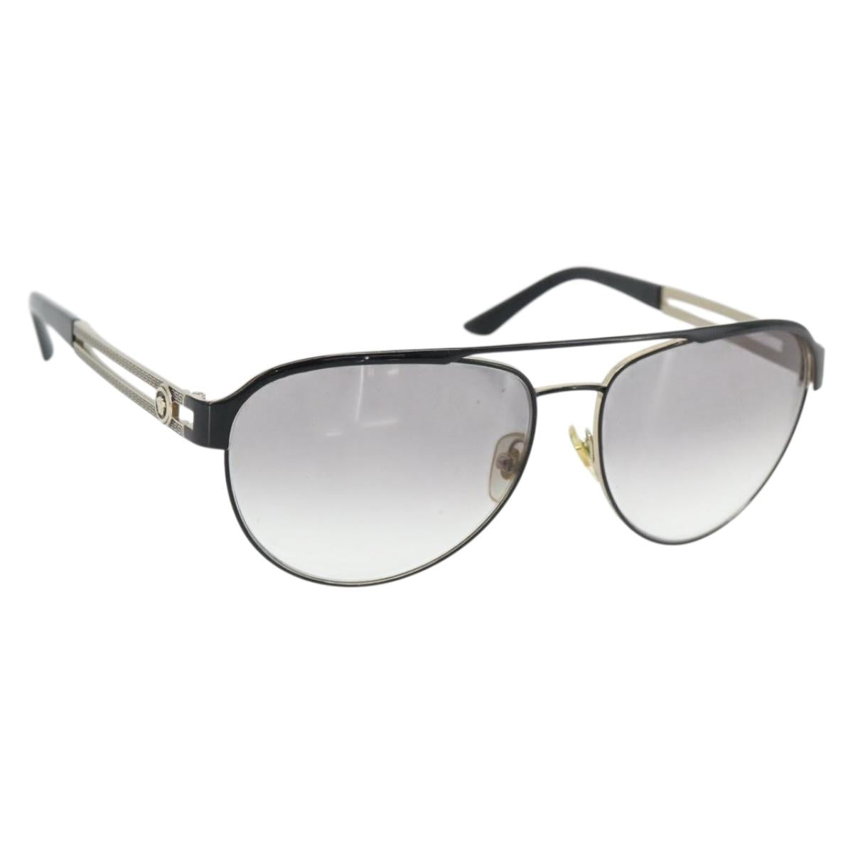 VERSACE Medusa Sunglasses metal Black Auth BA13255