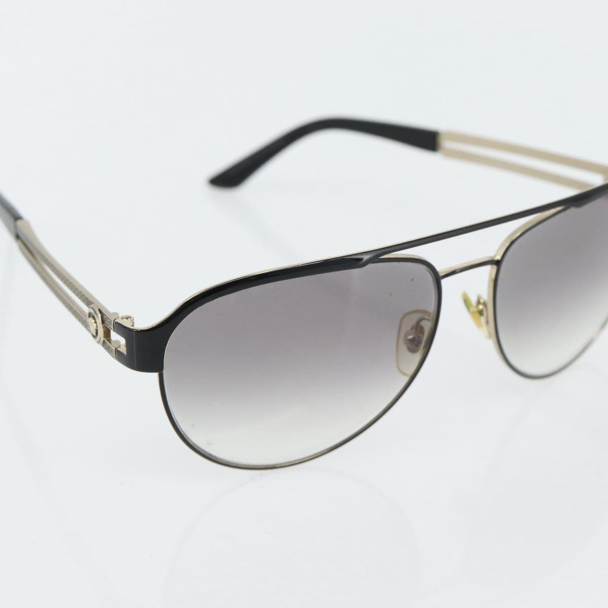 VERSACE Medusa Sunglasses metal Black Auth BA13255