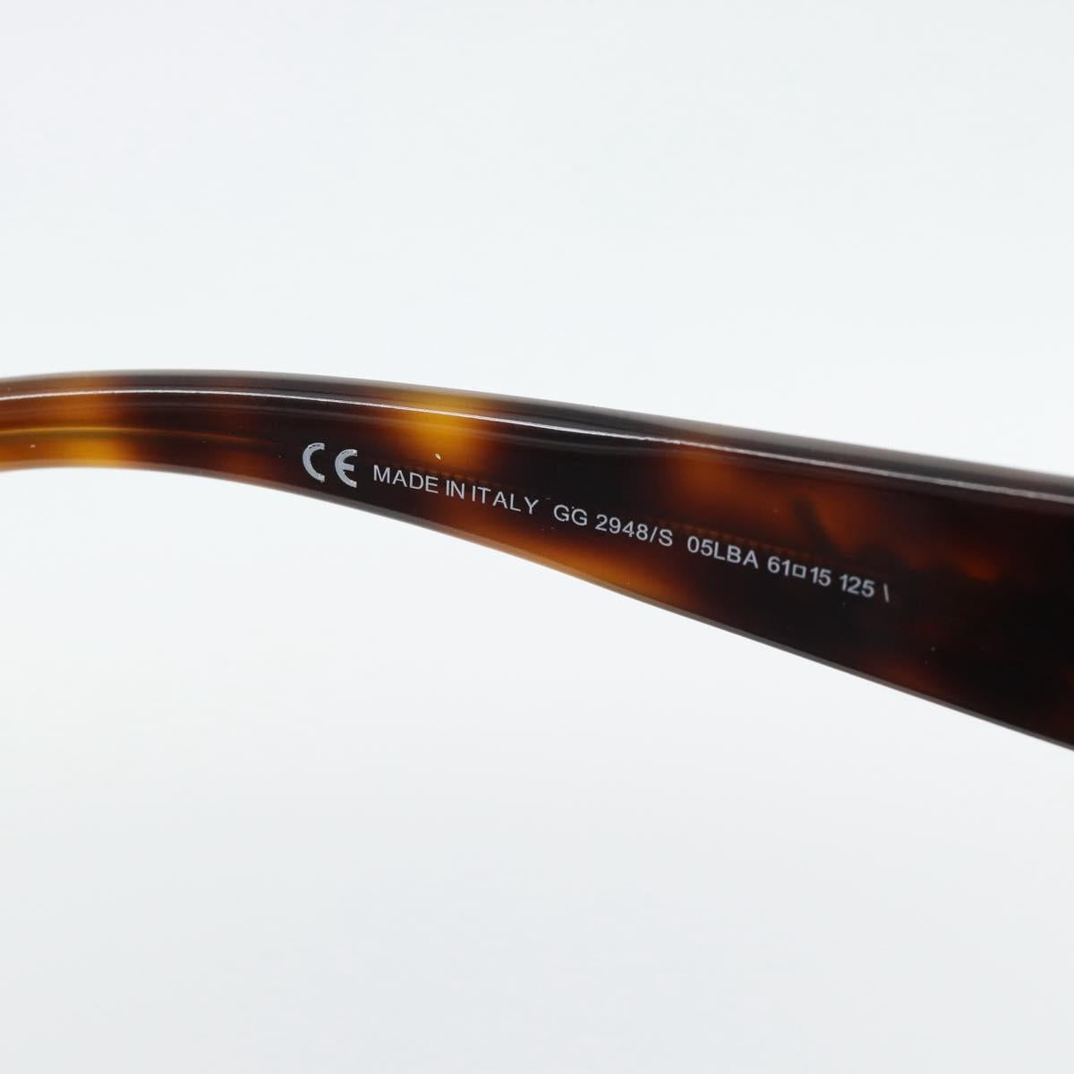 GUCCI Tortoise Pattern Sunglasses Plastic Brown Auth BA13260