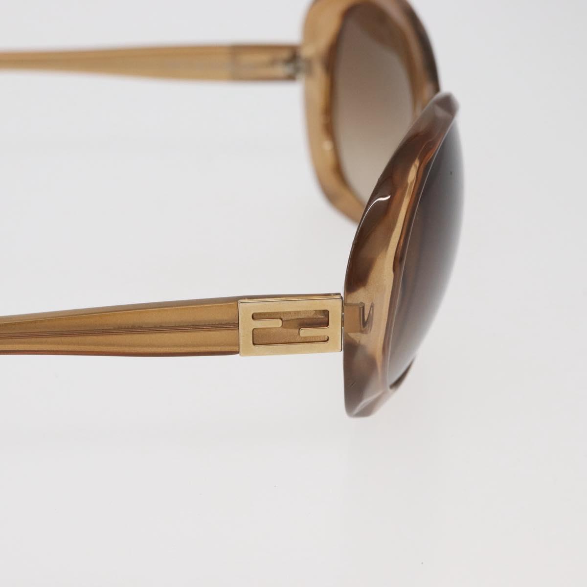 FENDI Sunglasses plastic Beige Auth BA13262