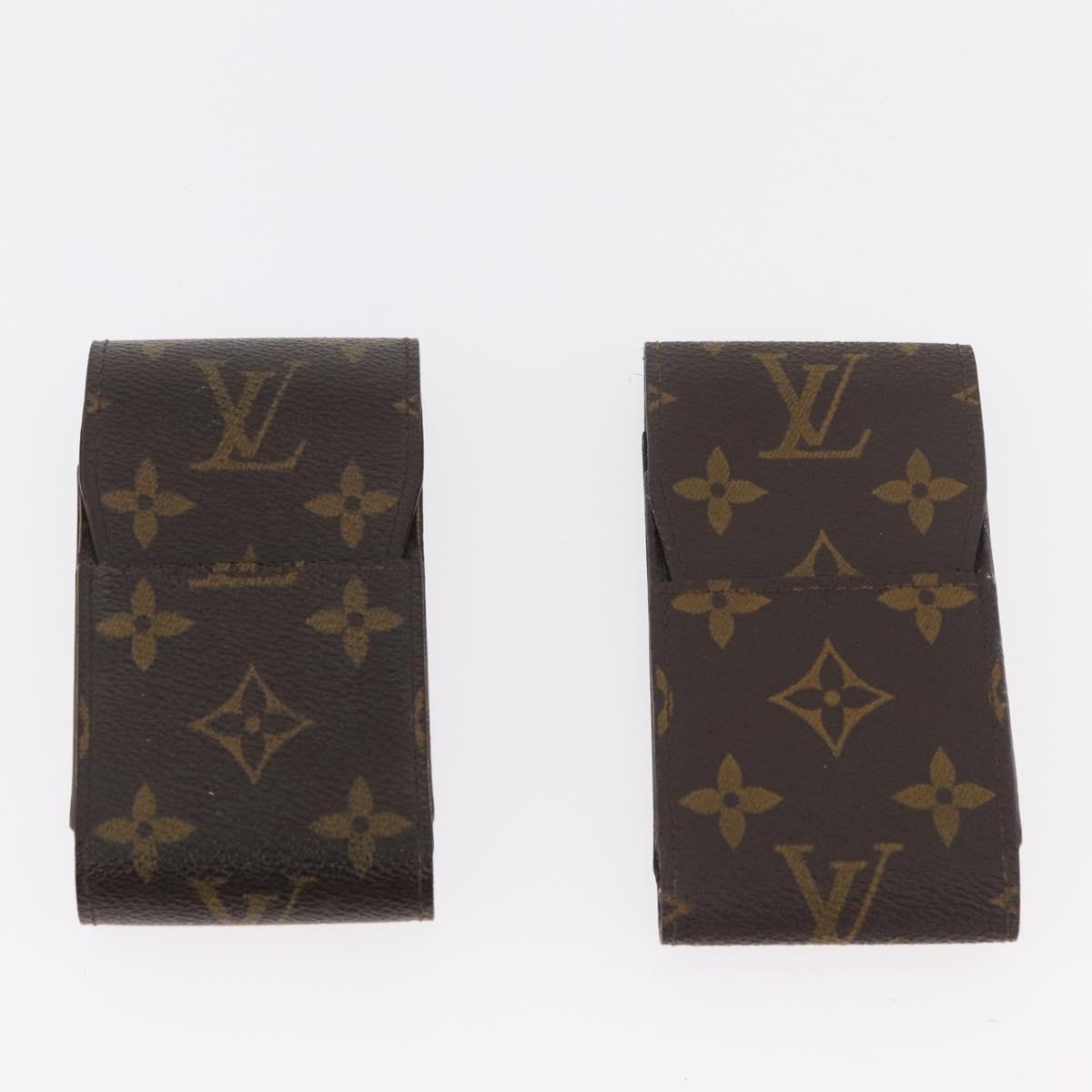 LOUIS VUITTON Monogram Damier Ebene Etui Cigarette Case 4 Set LV Auth BA13268