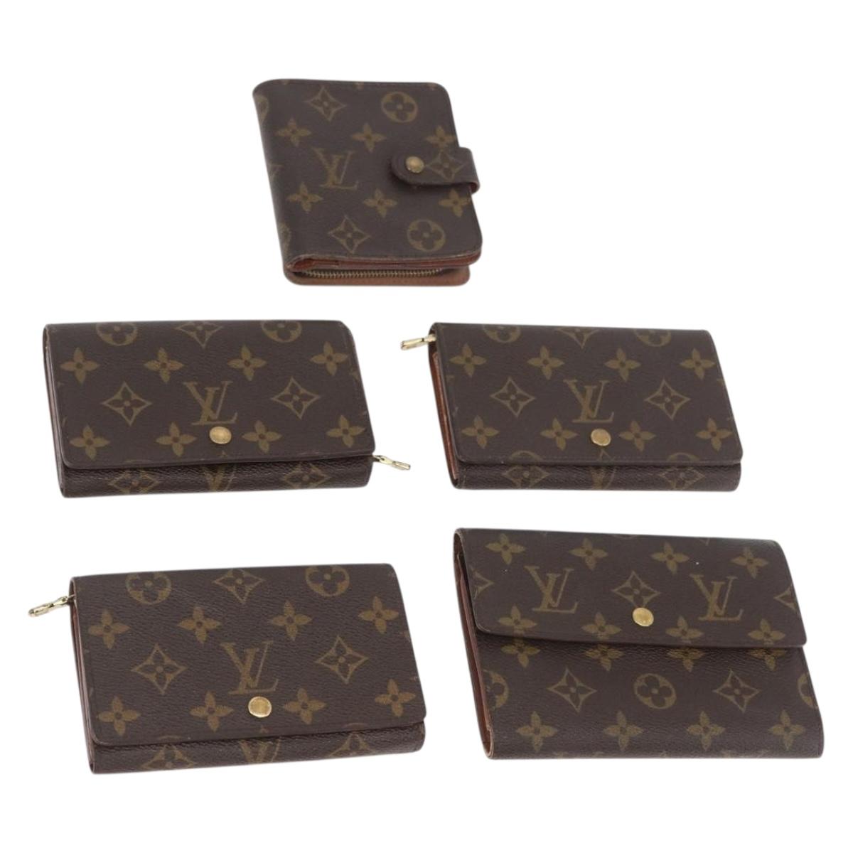 LOUIS VUITTON Monogram Wallet 5 Set LV Auth BA13272