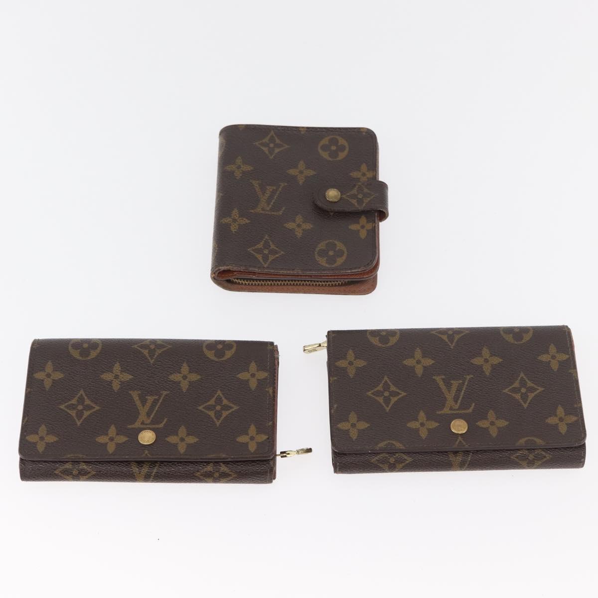 LOUIS VUITTON Monogram Wallet 5 Set LV Auth BA13272