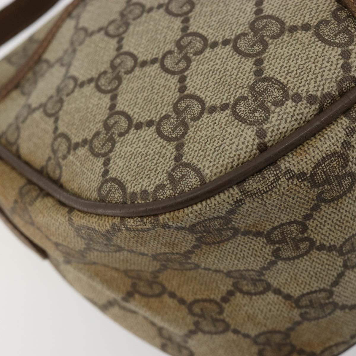 GUCCI GG Supreme Web Sherry Line Bag PVC Beige Gold 56 02 032 Auth BA13275