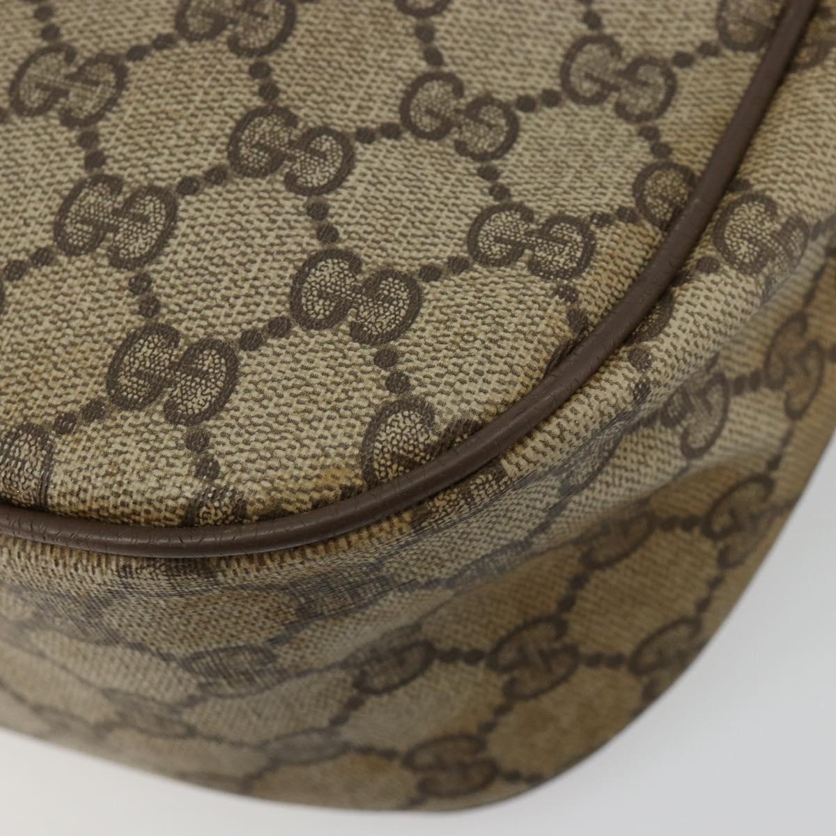 GUCCI GG Supreme Web Sherry Line Bag PVC Beige Gold 56 02 032 Auth BA13275