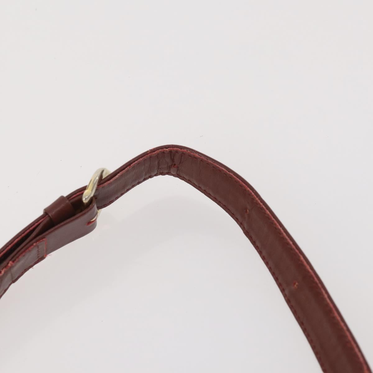 CARTIER Must Line Shoulder Bag Leather 2 Set Bordeaux Auth BA13277