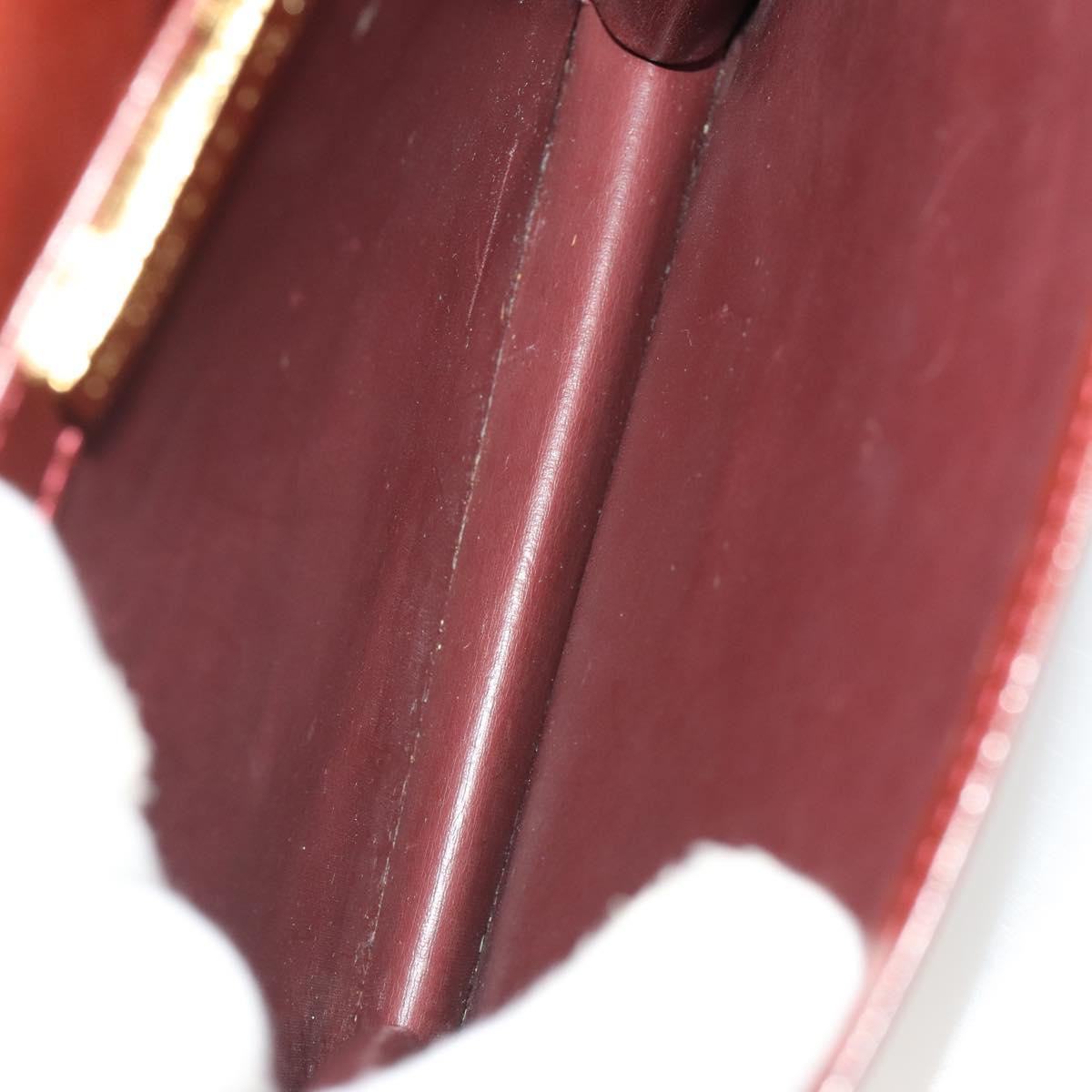 CARTIER Must Line Shoulder Bag Leather 2 Set Bordeaux Auth BA13277