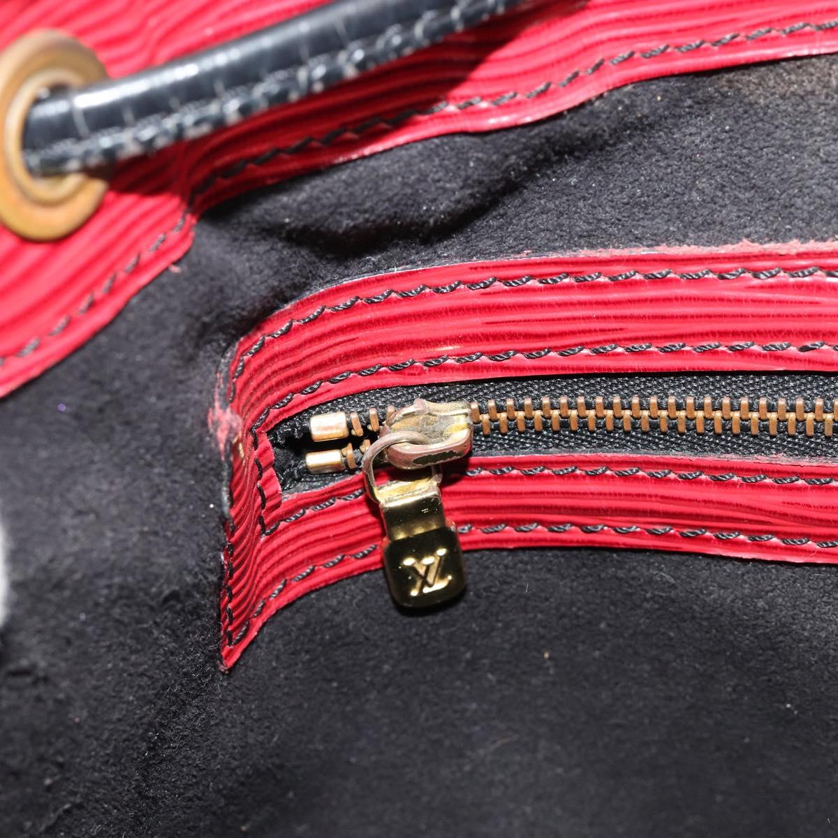 LOUIS VUITTON Epi Petit Noe Bag Bicolor Black Red M44172 LV Auth BA13282